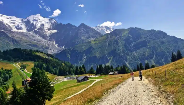 mont blanc caminata de montaña treking en familia